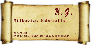 Milkovics Gabriella névjegykártya