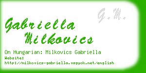 gabriella milkovics business card